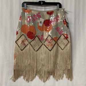 JON fringe mini skirt